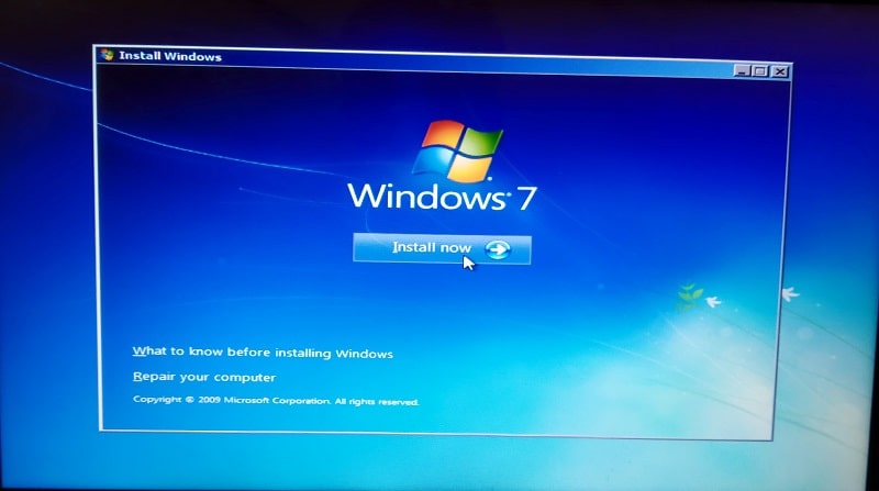 how to install windows 7 in hindi