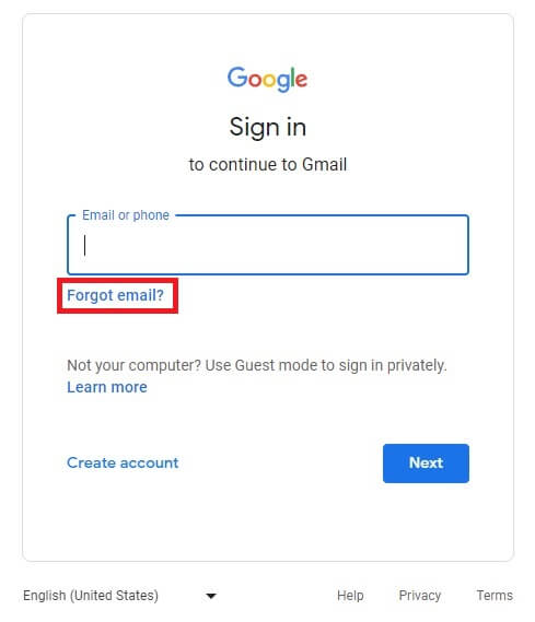 how to recover forgot gmail account email address in hindi